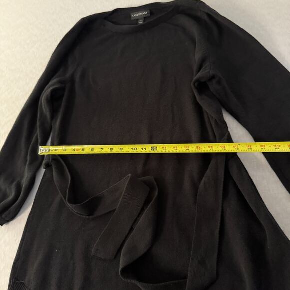 Lane Bryant Black Tunic Sweater Tie Waist Long Sleeve Size 18/20 Plus Soft - Picture 5 of 6